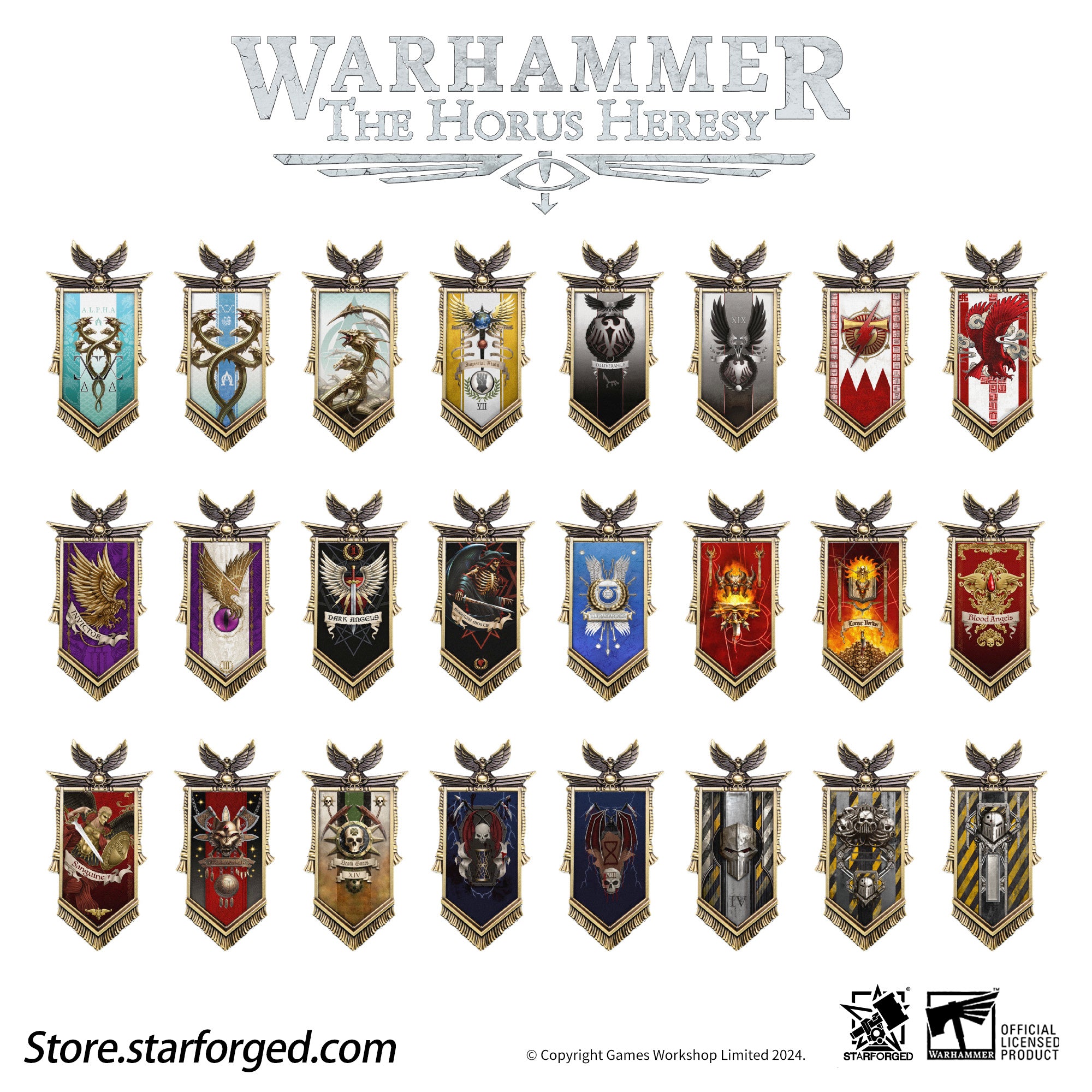 Starforged Warhammer 30K Horus Heresy Space Marine 2 Legion Fridge Magnet Chaos Official License Other
